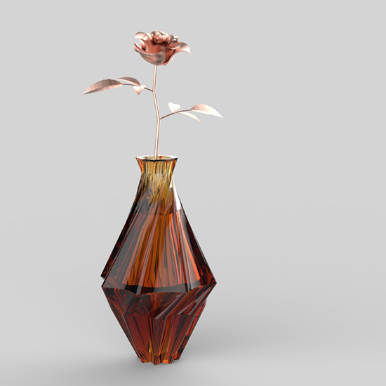 A vase with a beautiful appearance