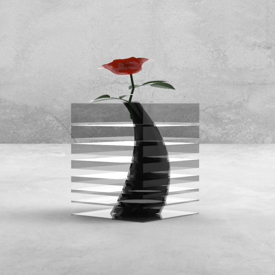 The Single Flower Vase with Inorganic Lifestyle